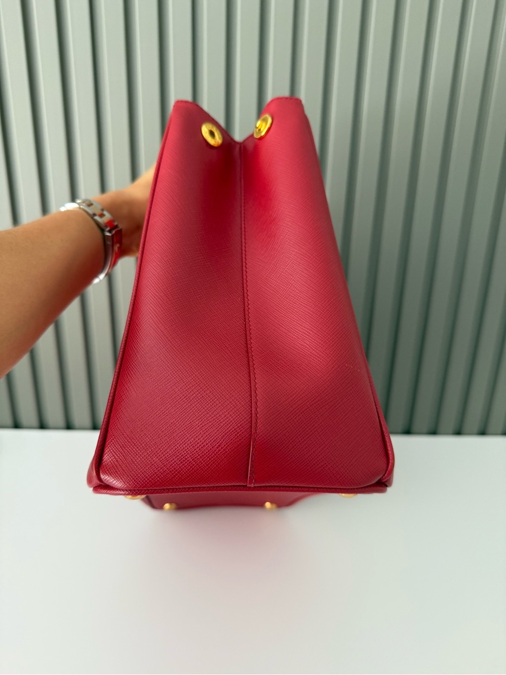 Red Prada Galleria Saffiano Large Leather Bag - Picture 9 of 9